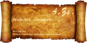 Andrási Zsombor névjegykártya